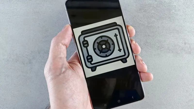 A phone screen showing a security app