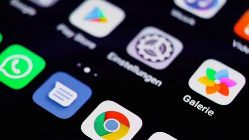 A close-up of app icons on a phone screen
