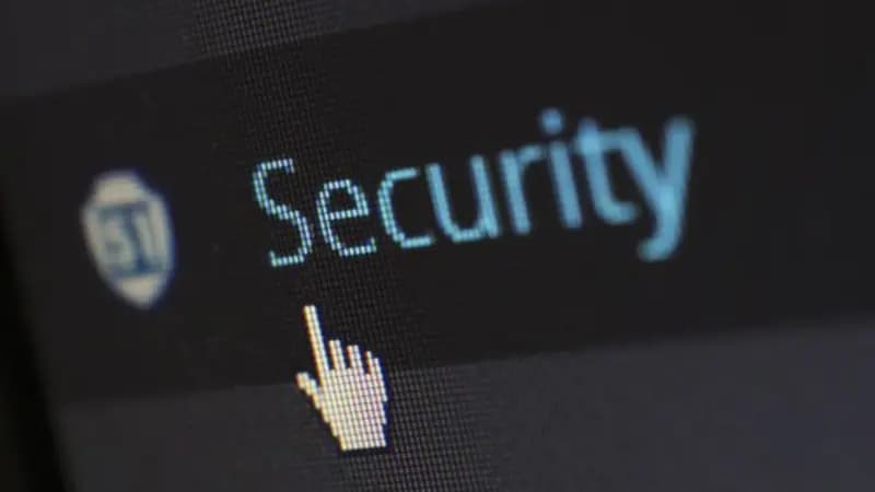 A computer screen showing the word "Security"