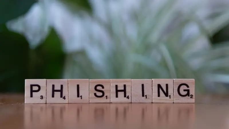 An illustration warning about a phishing scam